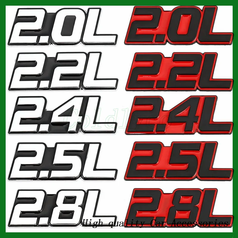 

2.0L 2.2L 2.4L 2.5L 2.8L Emblem Badge Decal for SUV Car Stickers Letter