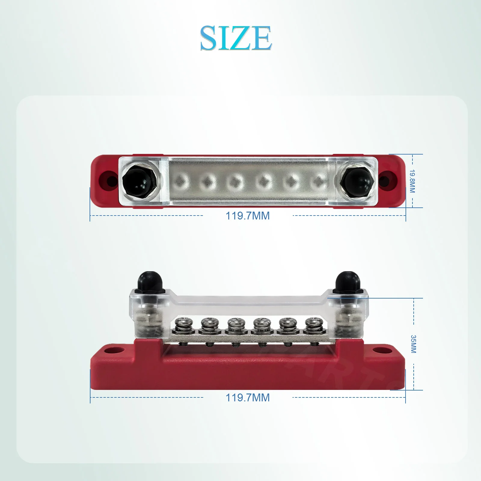 12V 150A Bus Bar Power Distribution Block M4/M6 Terminal Block for Automotive Car Truck Boat RV Marine Camper Current Electrical