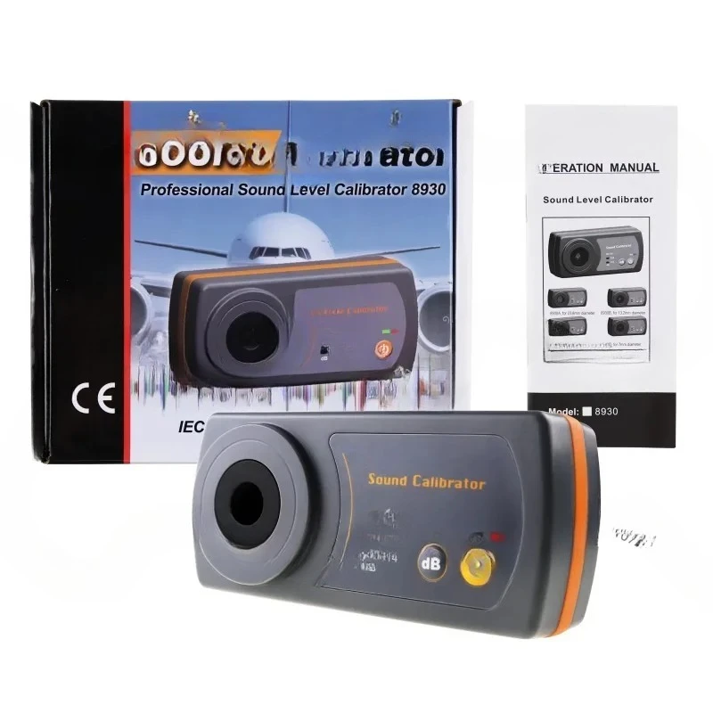 Compact portable sound level meter calibrator 94dB 104dB 114dB noise calibration level for 13.2mm microphone size