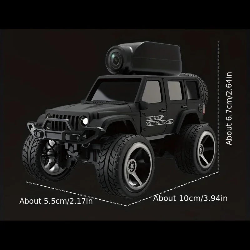 Carro de controle remoto de liga 1: 64, carro de vídeo de liga em escala completa, corrida de mesa, tração nas quatro rodas, escalada, modelo de veículo off-road, brinquedo