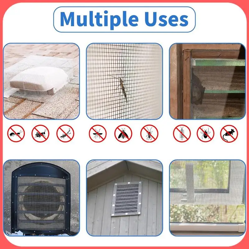 

AA89-6 Pcs Wire Mesh Screen, 20 Mesh Stainless Steel Mesh,For DIY Projects, Cage, Vent, Garden,Window Screen,Filter Mesh,Etc