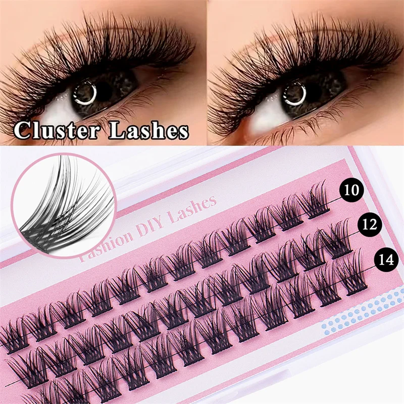 Natürliche, dicke, lebensechte DIY-Schnittwimpern, einzelne Cluster-Verlängerung für das tägliche Make-up