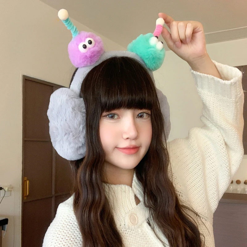 السيدات غطاء للأذنين الإبداعية الكرتون لطيف مضحك Kawaii الحلو تنوعا الشتاء أفخم الدافئة سميكة عالية الجودة الأذن غطاء للأذنين لفتاة