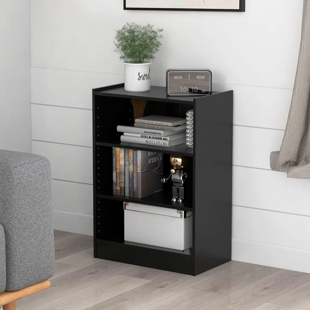 مجموعة خزانة كتب حديثة مفتوحة مكونة من 3 طبقات، مكونة من قطعتين، تتميز بـ 18 رفًا قابلين للتعديل وآمنًا ضد الإرسال، حل تخزين متعدد الأغراض