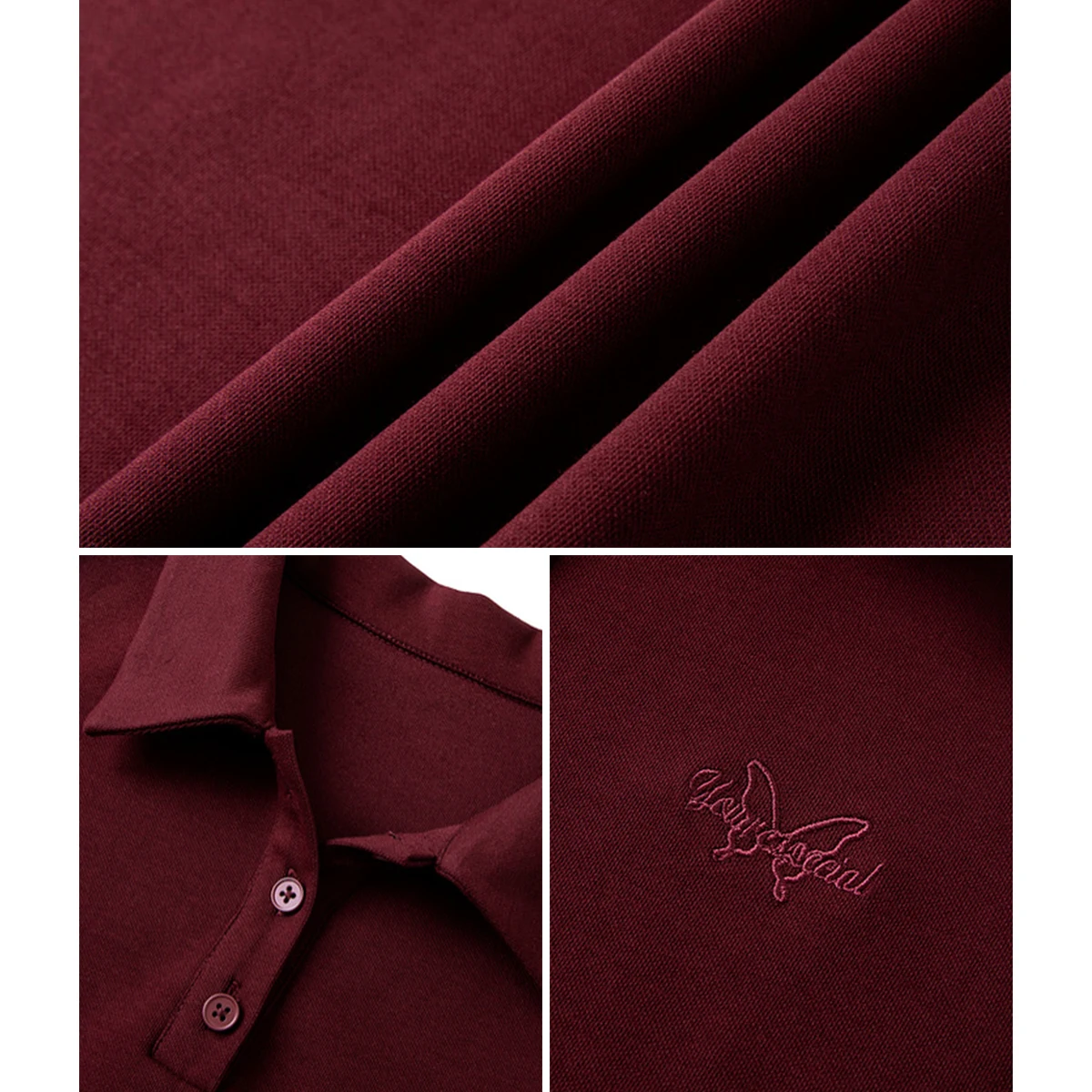 VIMLY Abiti rossi da donna Sportivi Autunno2025 Nuovo elegante collo alto Abito corto femminile Lettera ricamata A-line Abito da donna A2237