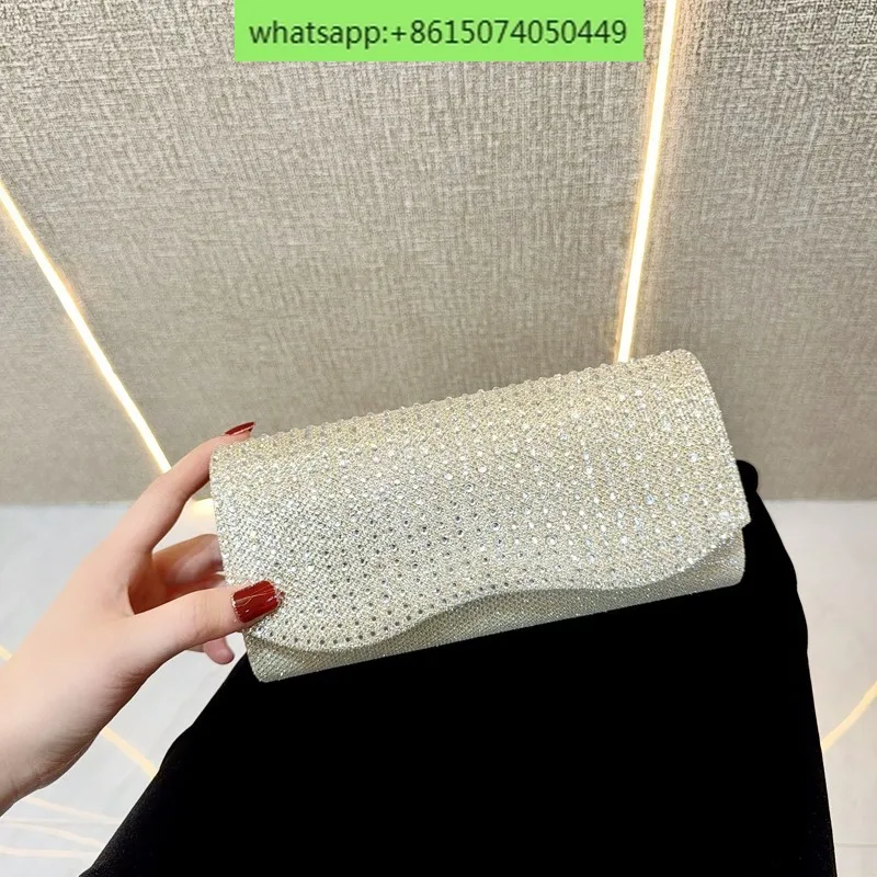 Luxury ladies banquet clutch bag KTV women's banquet evening dress small bag shoulder slung dinner bag.