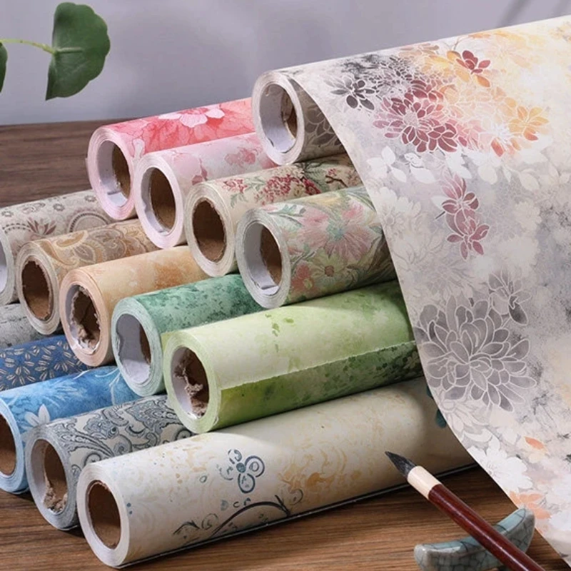 chinese-calligraphy-long-scroll-paper-semi-ripe-xuan-paper-for-brush-writing-creation-half-rice-paper-art-painting-study-supply