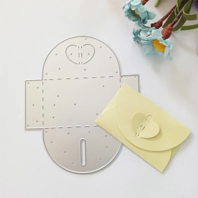 Heart Envelop Metal Cutting Dies Scrapbooking Album Paper Cards Decorative Crafts Embossing Die Cuts