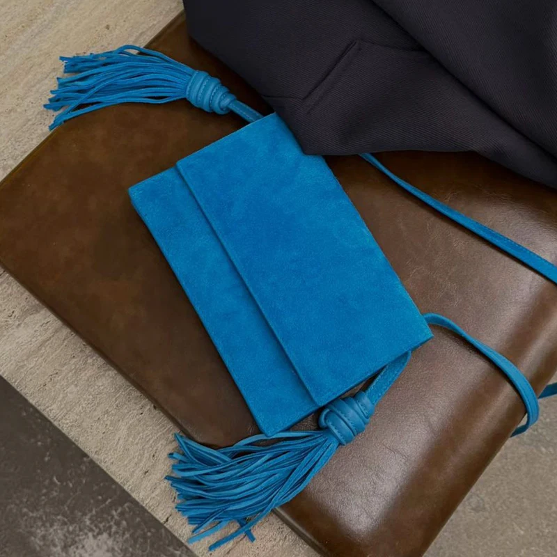 

Custom Initials Leather Crossbody Bags For Women Luxury Designer Handbags And Purses 2026 New In Natural Cowhide Tassel Shoulder