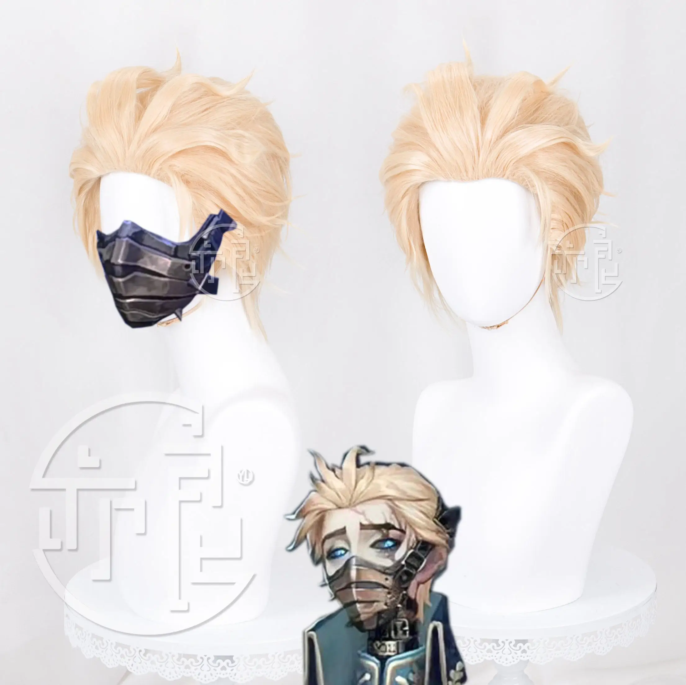 

Anime Identity V Hermit Cosplay Wig Halloween Carnival Party Props Synthetic Hair Heat Resistant Fiber + Wig Cap