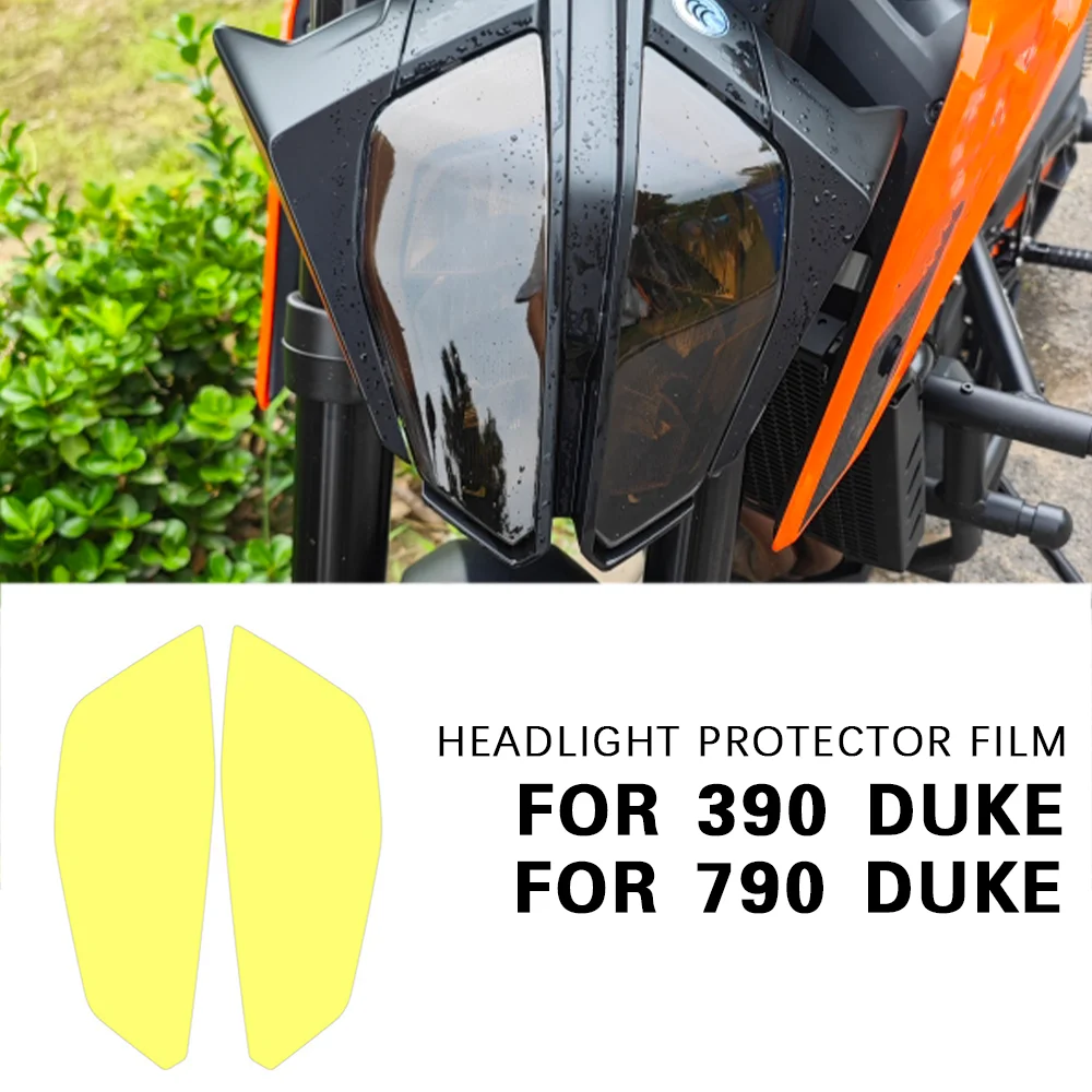 

for 790 DUKE 790DUKE Headlight Protective Film For 390DUKE 390 DUKE Headlight Protector Sticker Headlight Scratch-resistant Film