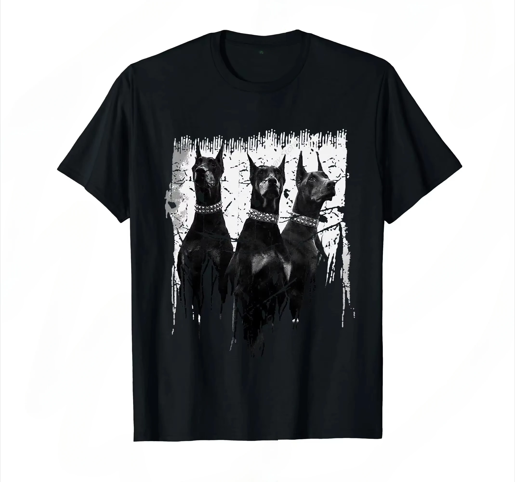 Doberman Pinscher Black and White Dog Lovers T-Shirt