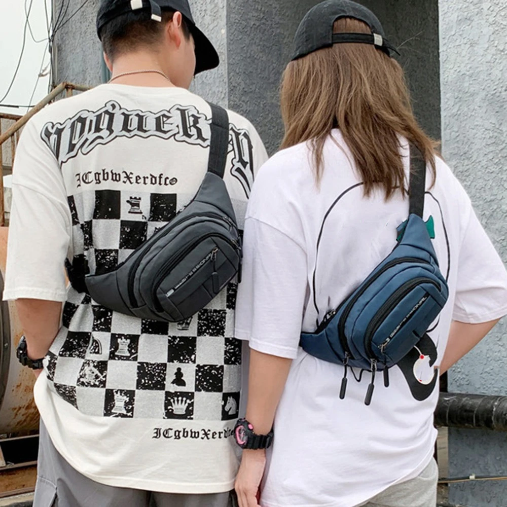 

Multi-function Crossbody Chest Bag Waterproof Lightweight Men Running Waist Bags Large Capacity Belt Bag Marathon Running Bag