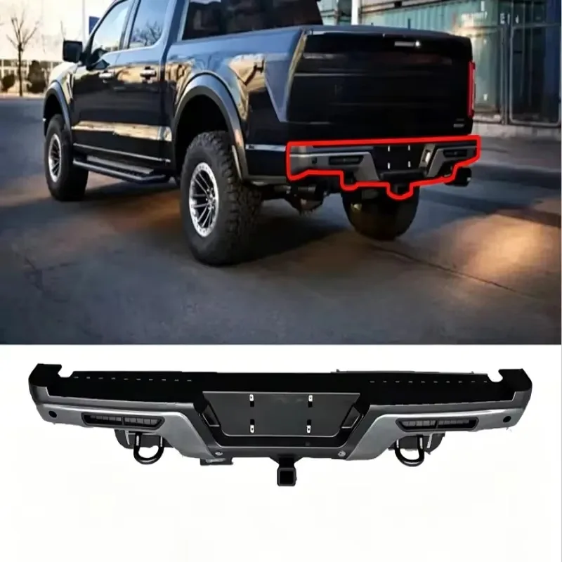 26 StyleRear Bumper Bar, D-Shaped Bracket, Step Bar, And Side Rail Bar For 2014 - 2025 F150 Pickup