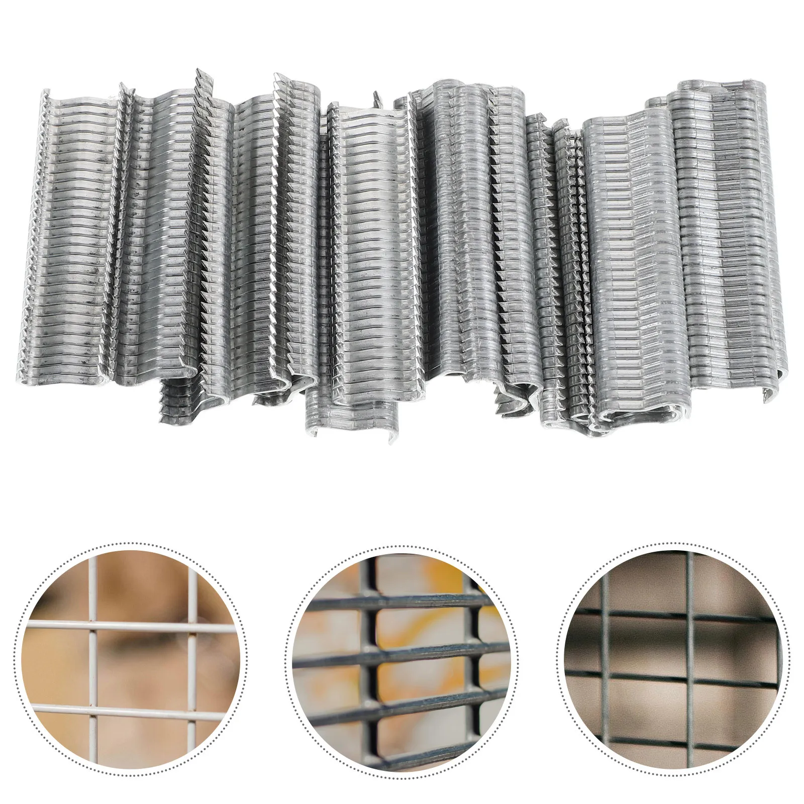

600 Pieces Type Grooved Manual Tool Repair Chicken Rabbit Cages Low Carbon Steel Cage M-Staple Wire Mesh Clips Animal