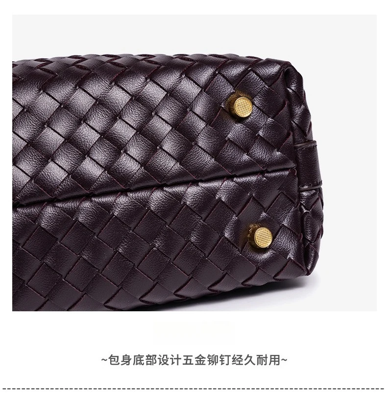 Beliebte Handgewebte Damenhandtasche, Lässige Modische Schulter-Lunchbox-Tasche, Unterarm-Handtasche für Damen – Detail 11
