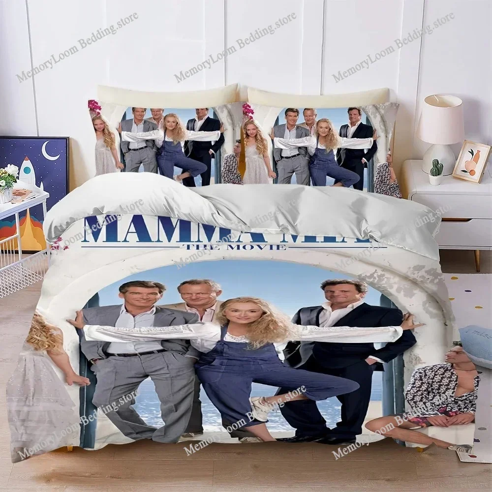 Classic Film Mamma Mia Duvet Cover Set Home Style Bedding Soft Laundry Cotton Bed Four Seasons Student Dormitory Home Textile741