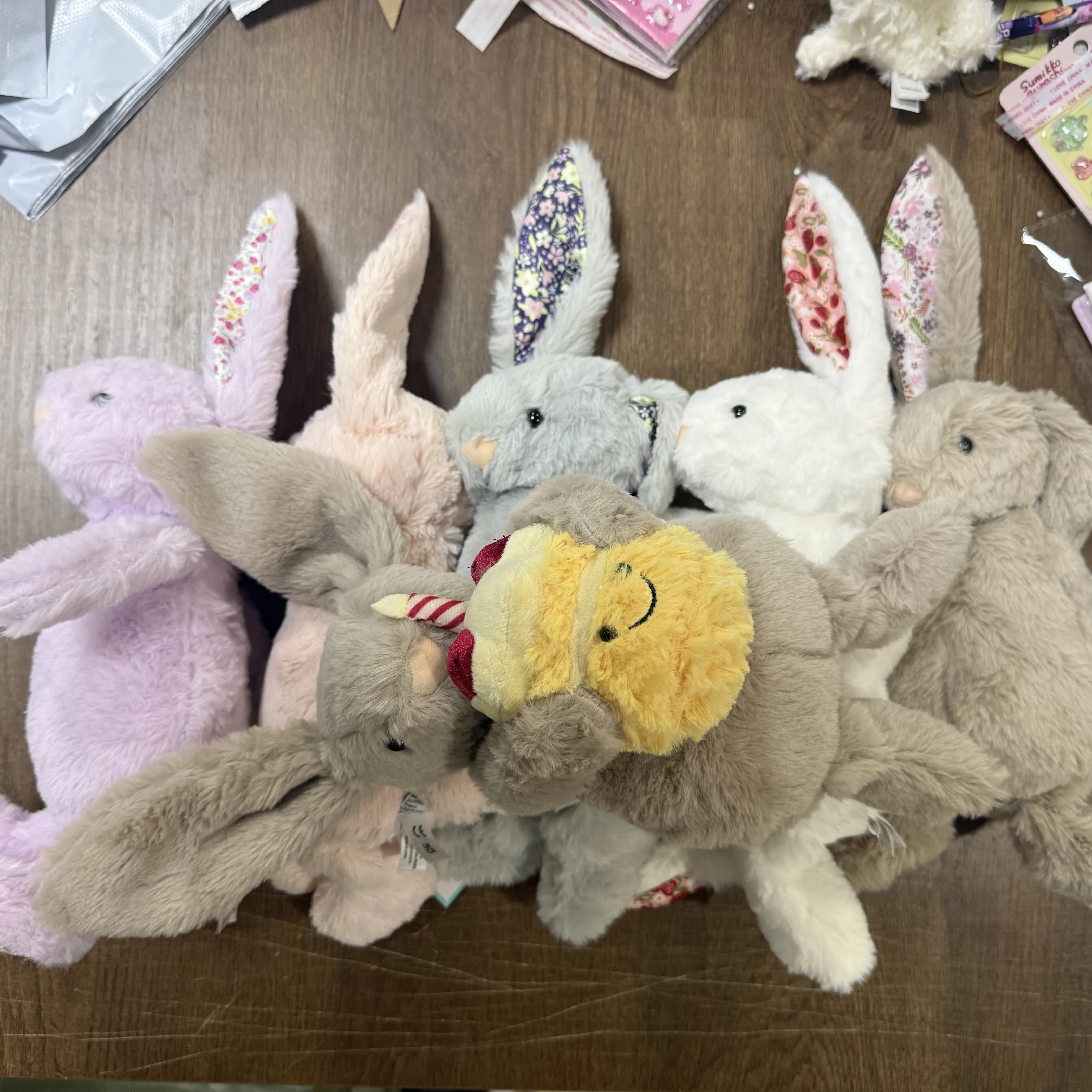 Cute Plush Toy Collection: Colorful flowers, Floral Print Bunny, Soft Dolls, Sofa Decor and Birthday Holiday Gifts