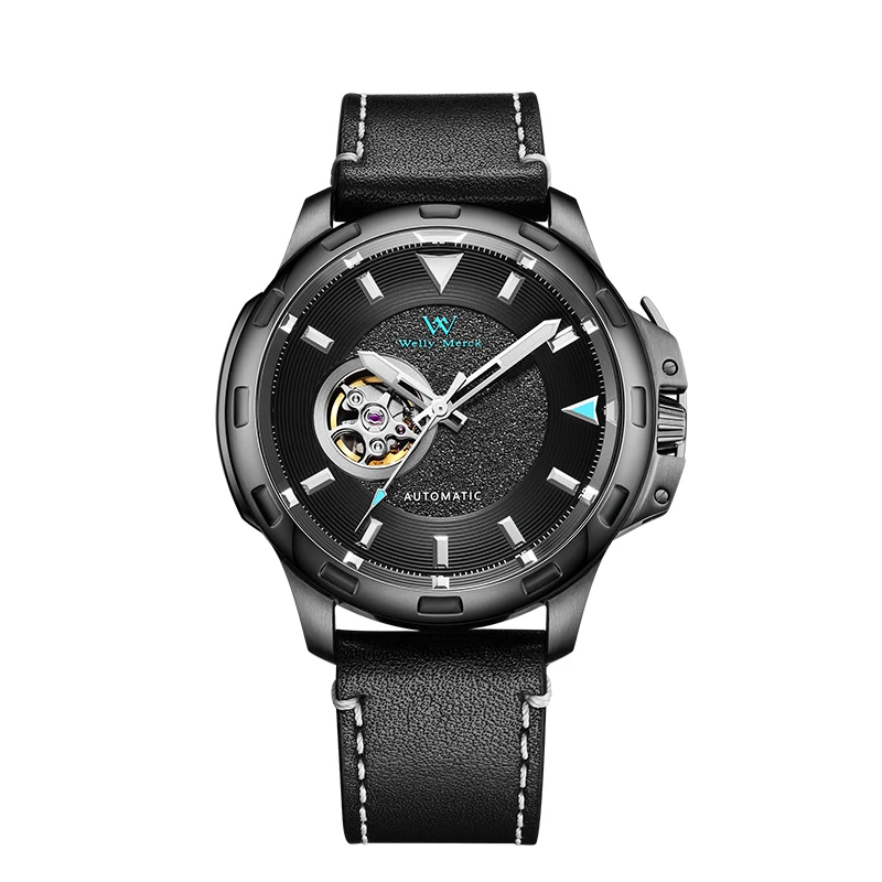 WM Watch Automatic Mechanical Watches NH38 Casual Sapphire Crystal Water Resistant Stainless Steel Welly Merck Watch 038M