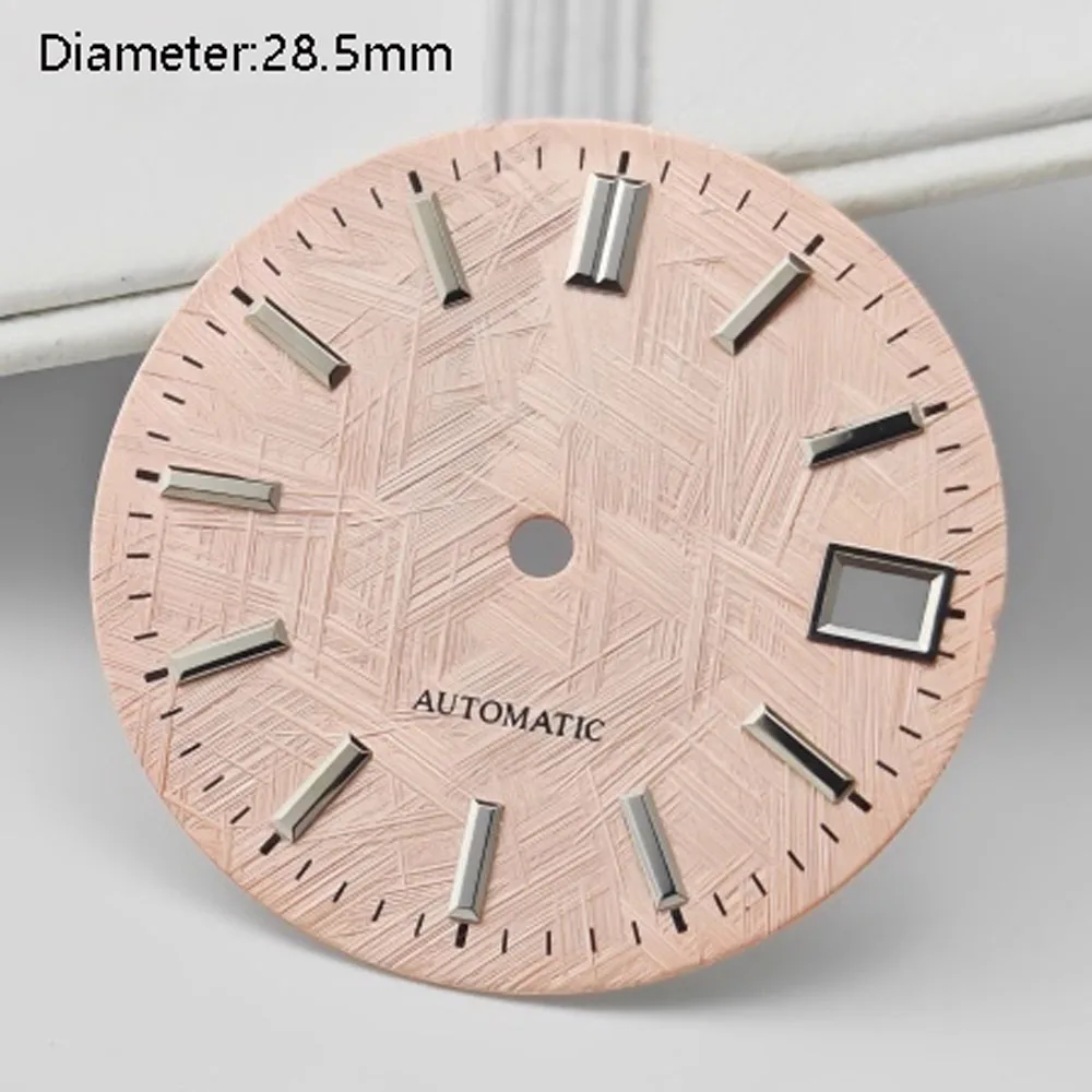 Quadrante NH35 da 28,5 mm quadrante grigio carbonio linea nera con motivi fti Giappone NH35 movimento meccanico automatico watchmods possono personalizzare il logo