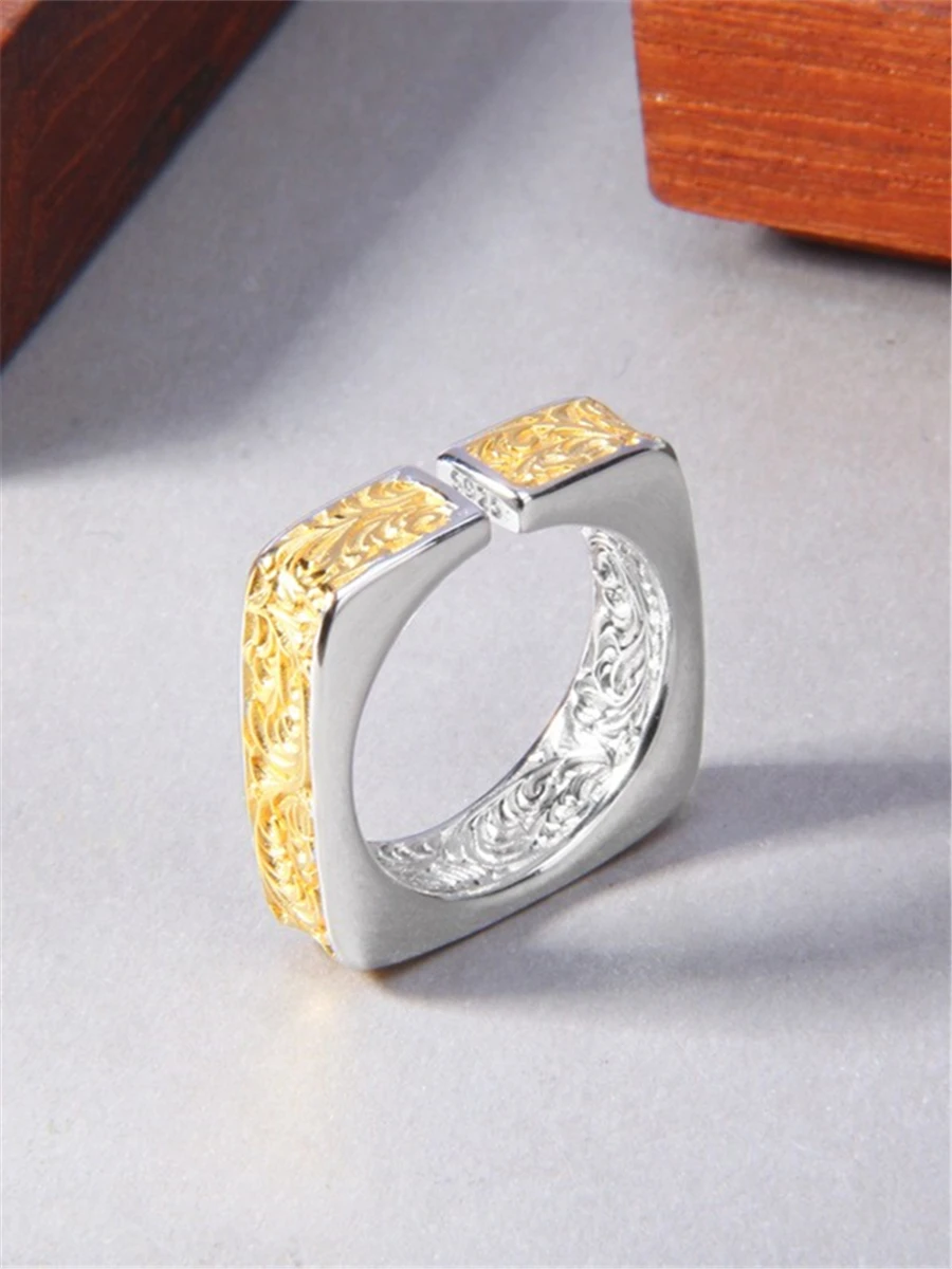 Hx tang gras muster quadratisc – Men'S Fashion Rings Bewertung und Preis