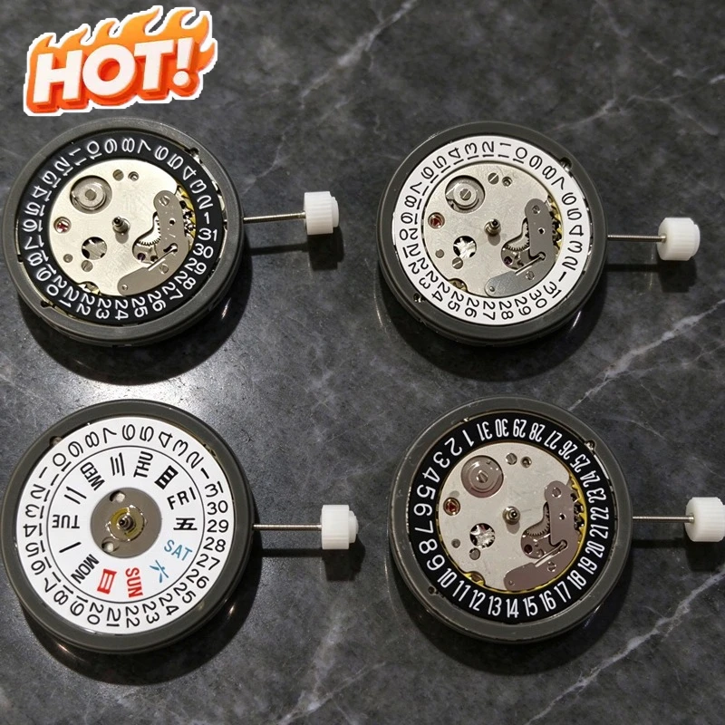 China NH35 NH36 Black 3/6 O’clock Date Day Calendar Automatic Mechanical Movement Replace Japanese NH35 NH36