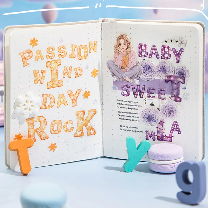 3 ม้วน/ถุงตัวอักษร Land Series สัตว์เลี้ยงกันน้ํา Die-Cut เทปกาวเทป DIY คู่มือปฏิทินโน้ตบุ๊คแว่นตากรอบรูป