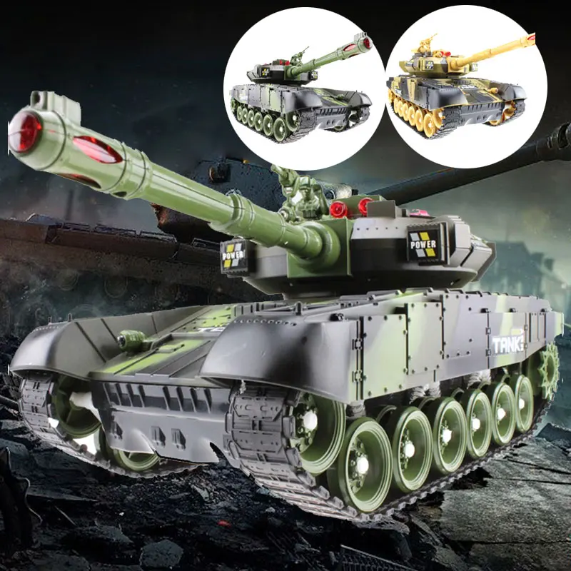 55/44CM Rc Tank Military War Tanks Electric Car Remote Control Toys Simulation Shooting Radio-Controlled Crawler Toys for Boys