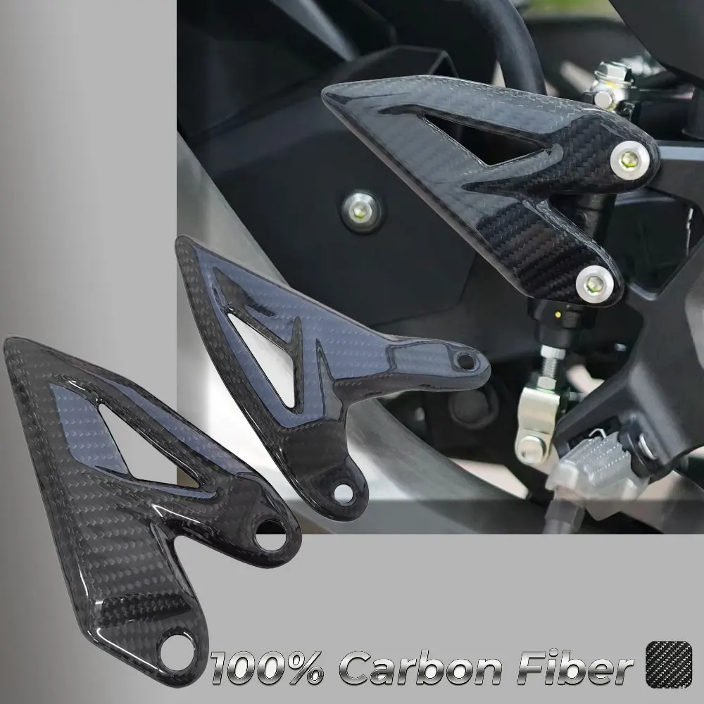 100-carbon-fiber-motorcycle-foot-pedal-heel-guard-fairing-protection-for-kawasaki-ninja-400-2018-2024-z400-2019-2024
