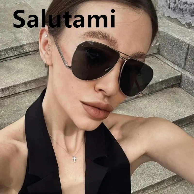 vintage oversized oval cat eye sunglasses for women new fashion alloy bend leg sun glasses men chic punk driving eyewear shades