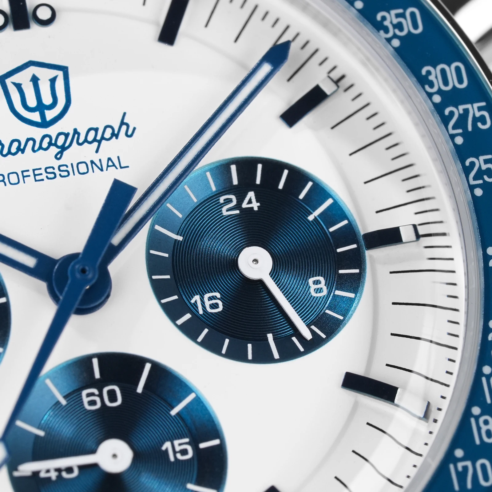 Watchdives WD1863 ساعات كوارتز ميكانيكية مساحات سوداء VK63 كرونوغراف ساعات رياضية رجل فقاعة الياقوت ساعة مقاومة للماء