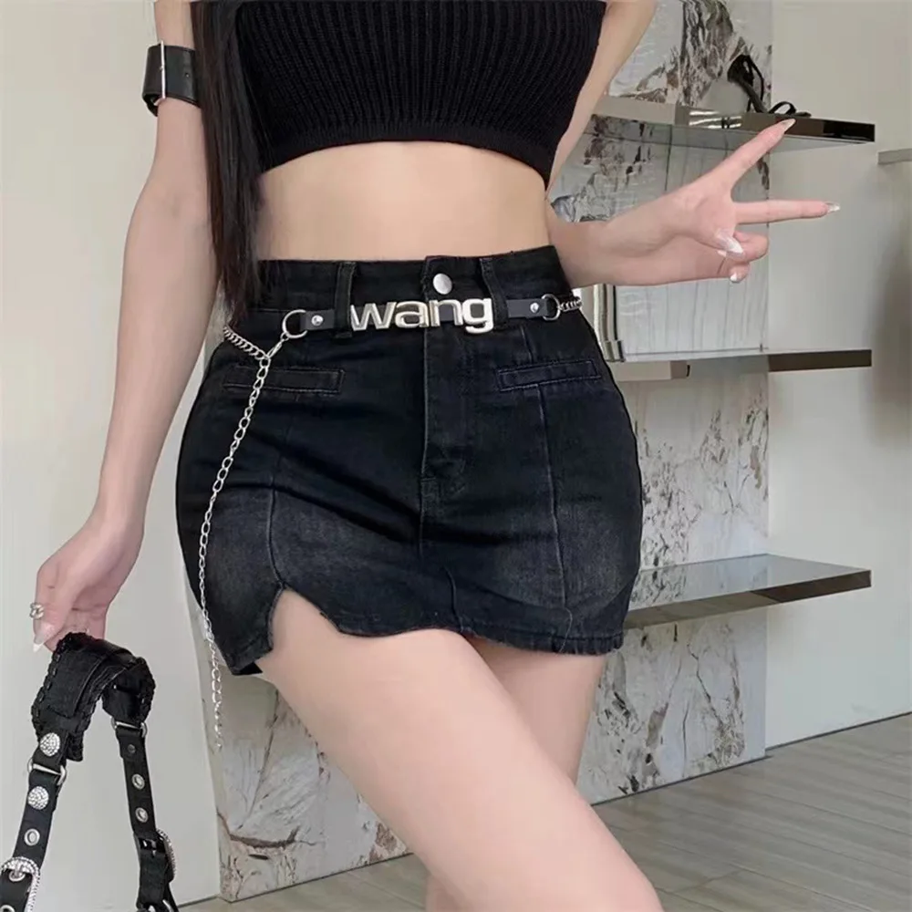 

2023 Fashion Wang Luxury Belts for Women Girls Chain Belt Letter Black Y2k Strap Dress Decoration for Lady Designer Accessories