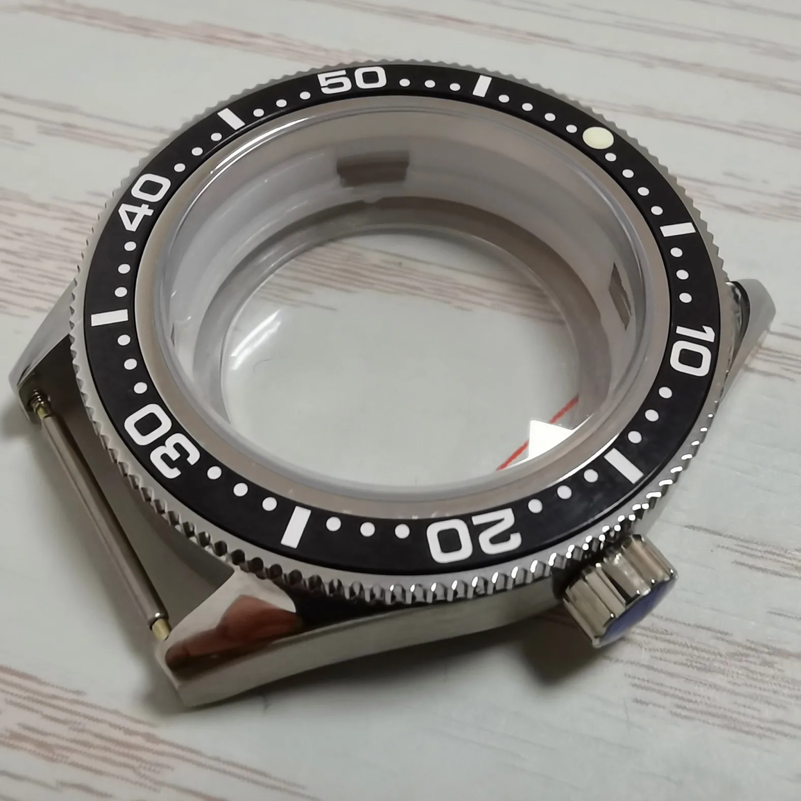 Cassa dell'orologio da 42mm per Nh35 Nh36 Pt5000 Eta 2824 movimento cassa dell'orologio con lunetta in ceramica di vetro zaffiro in acciaio solido