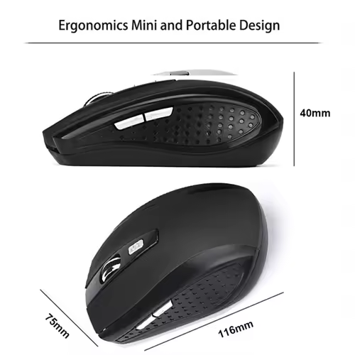 Wireless Mouse Silent Mouse 2.4G Portable Mobile Optical Office Mouse Adjustable DPI Levels for Notebook PC Laptop MacBook - Image 6