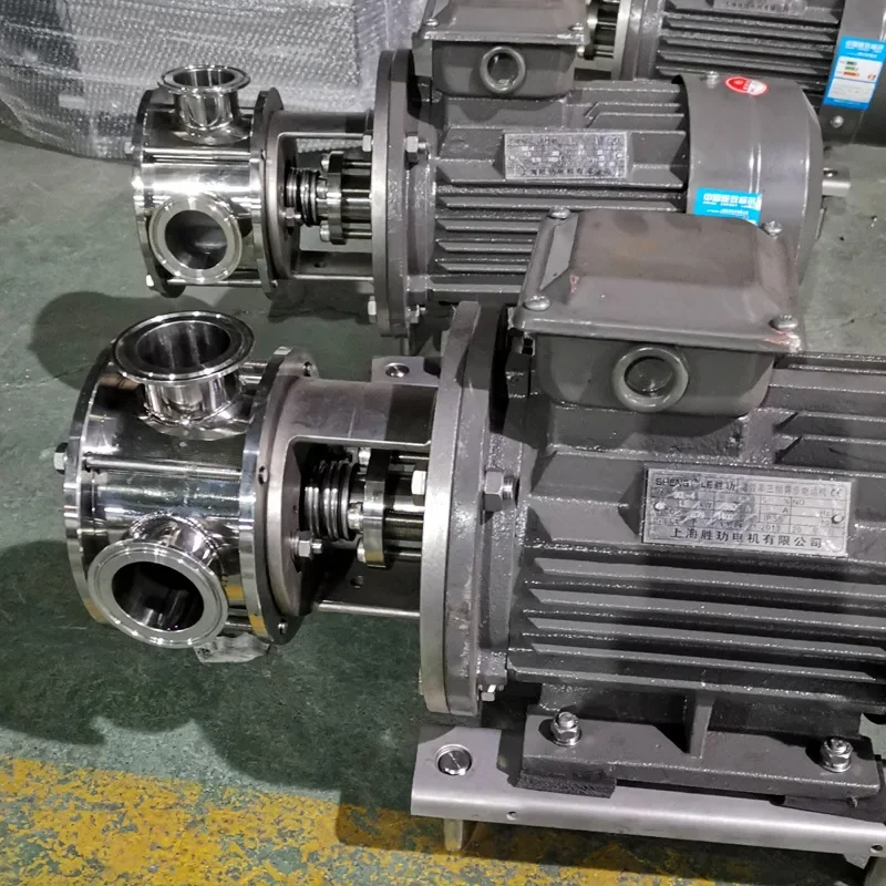1.5KW High Viscosity Ketchup Stainless Steel Positive Displacement Pump Sanitary Flexible Impeller Rotor Pump