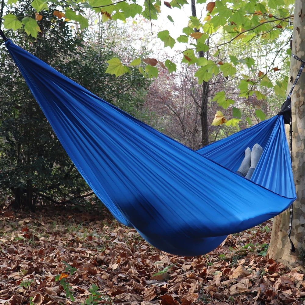 Ultraleve Outdoor Camping Nylon Hammock, balanço, cama de árvore, jardim, mobília do quintal, cadeira de suspensão, Hangmat, sono