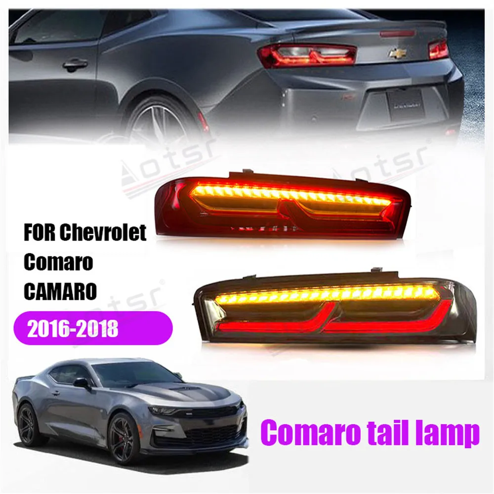 

QLED Car Taillight Assembly FOR CHEVROLET CAMARO 2016 2017 2018 TAIL LAMP LED Running Brake Light Car Tail Lamp Asseories