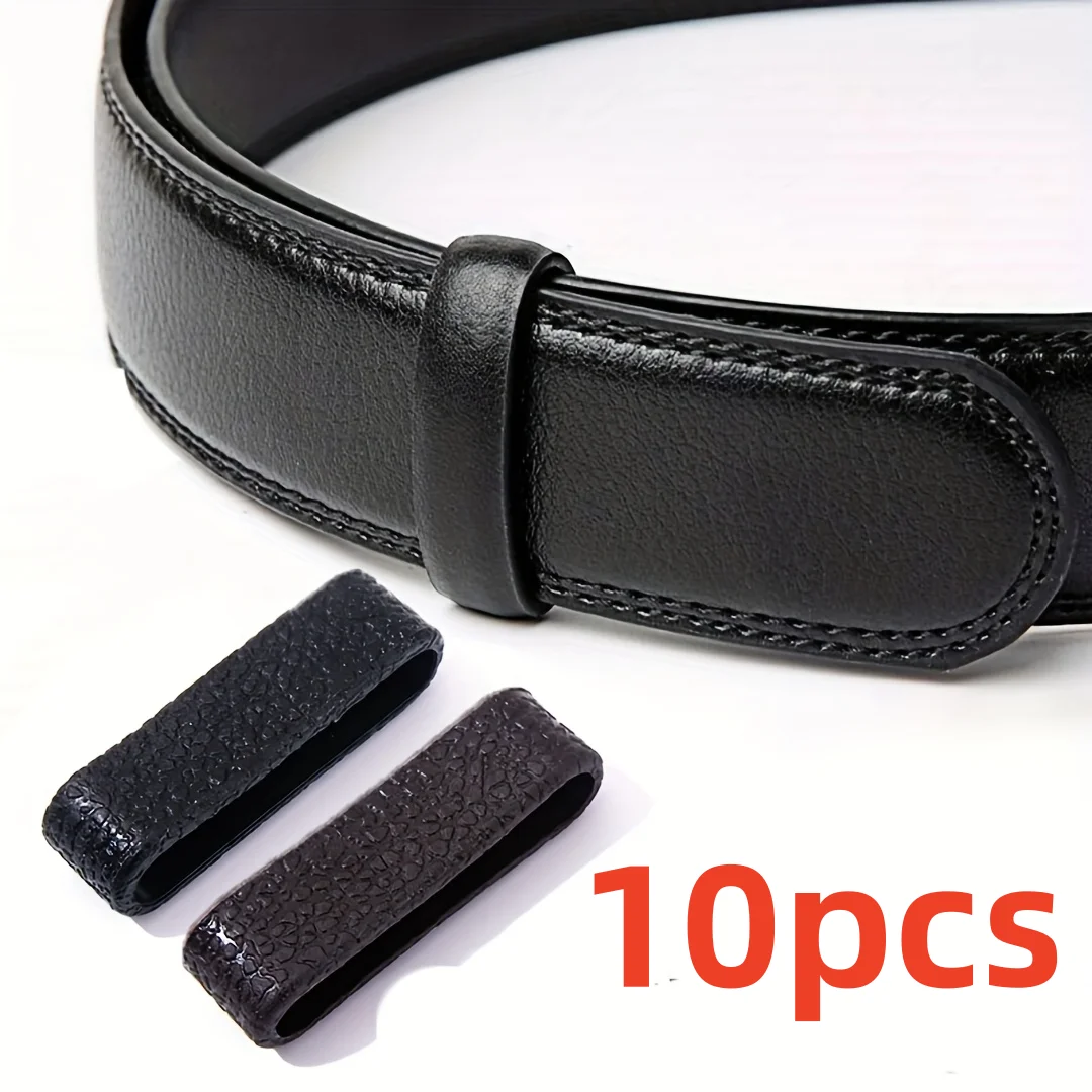 10Pcs Belt Buckle Rings for Men's Leather Belts - End Fixing & Tail Loops, Belt Accessories Kit