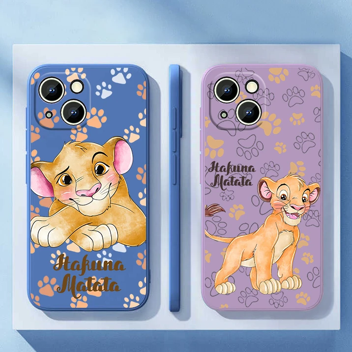 Disney Lion King Phone Case For iPhone 14 13 12 mini 11 Pro Max 8 7 Plus XR XS X Liquid Rope Funda Cover