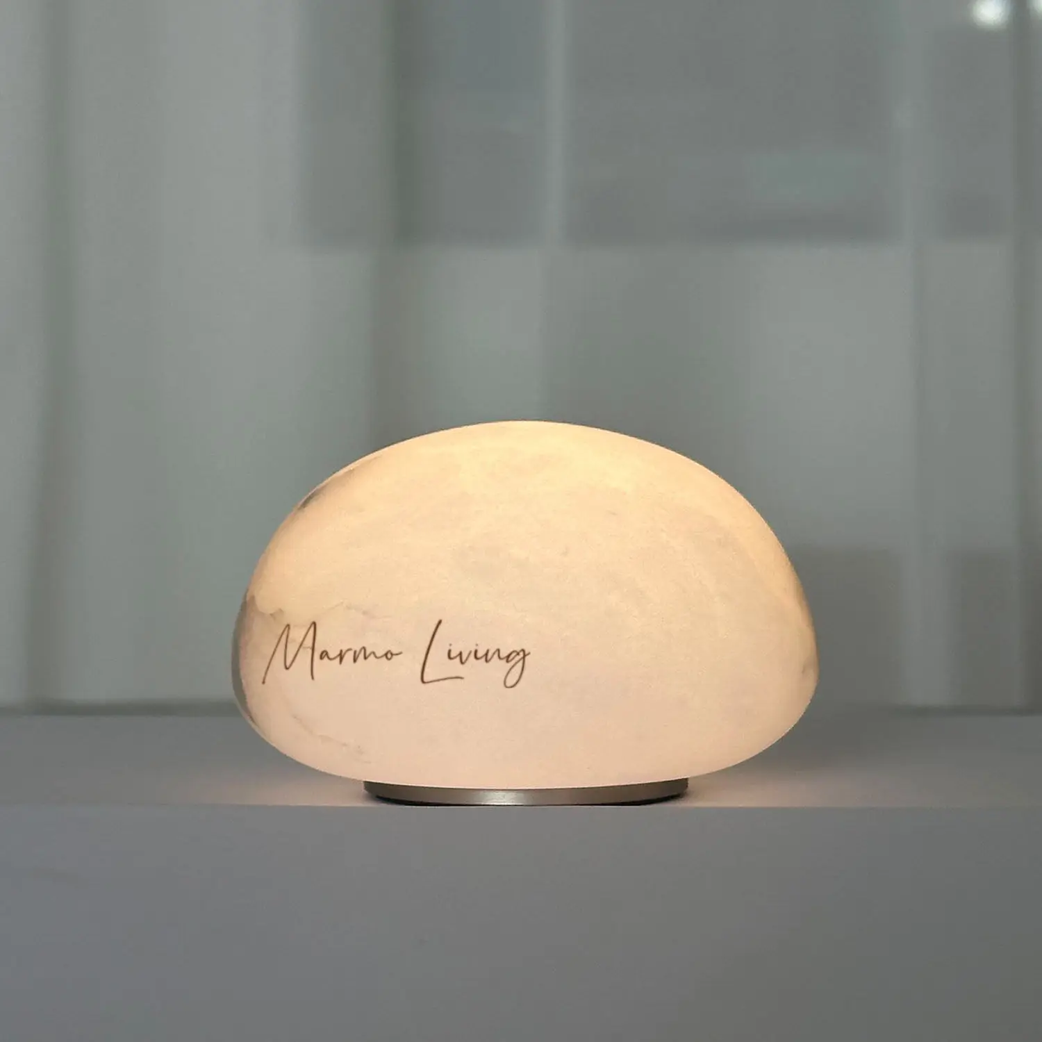 

100% Natural Marble Round Lamp Alabaster Table Lamp Decor Living Room Designer Decorative Home Decoration