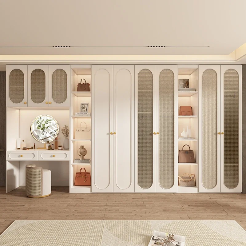 Nordic Luxury Modular Wardrobes Wood Tall Orgnizer Cupboard Storage Wardrobes Locker Clothes Wooden Guarda Roupas Home Furniture