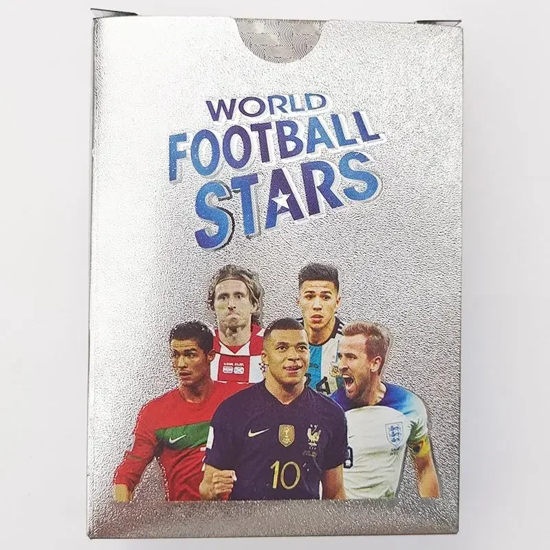 2024 55Pcs Football Cards Star Limited Edition Signature Series Trading Football Player Card Fan Gift Pack Gold Black Silver