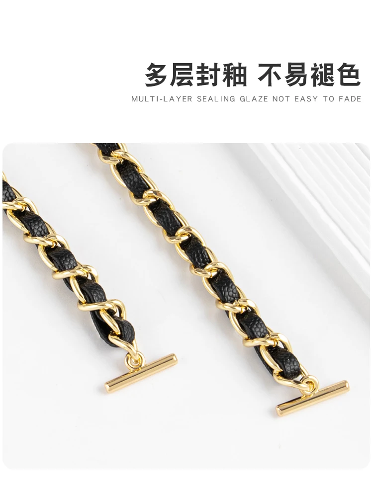 Designer Card Bag Renovation Leather Chain Shoulder Strap Short Wallet Card Clip Inner Bag Accessories
