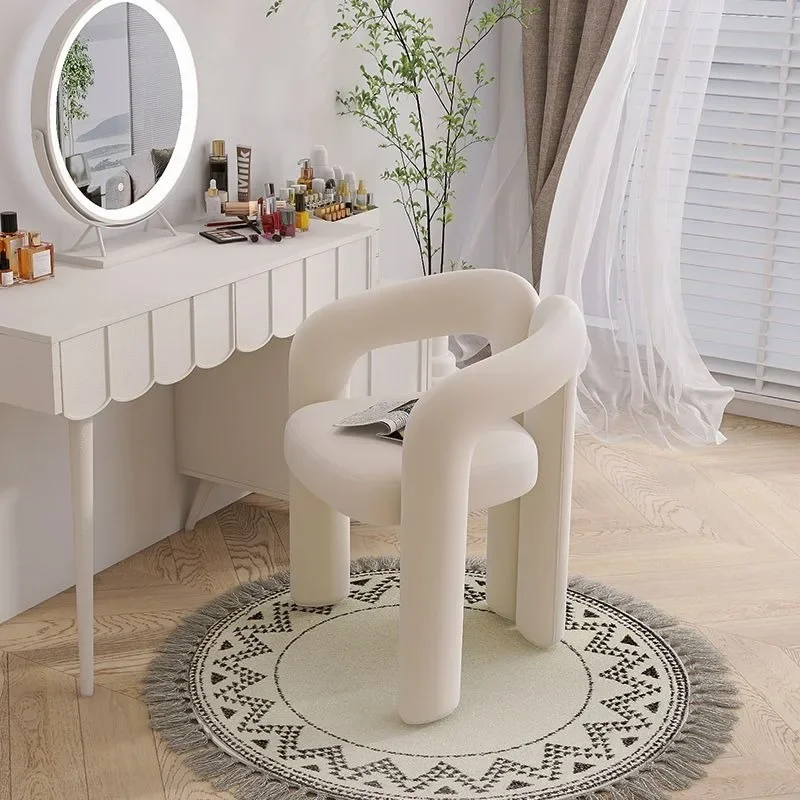 Cream Wind Makeup Chair Net Red Back Bedroom Advanced Sense Nail Clothing Store Home Dining Table Chair