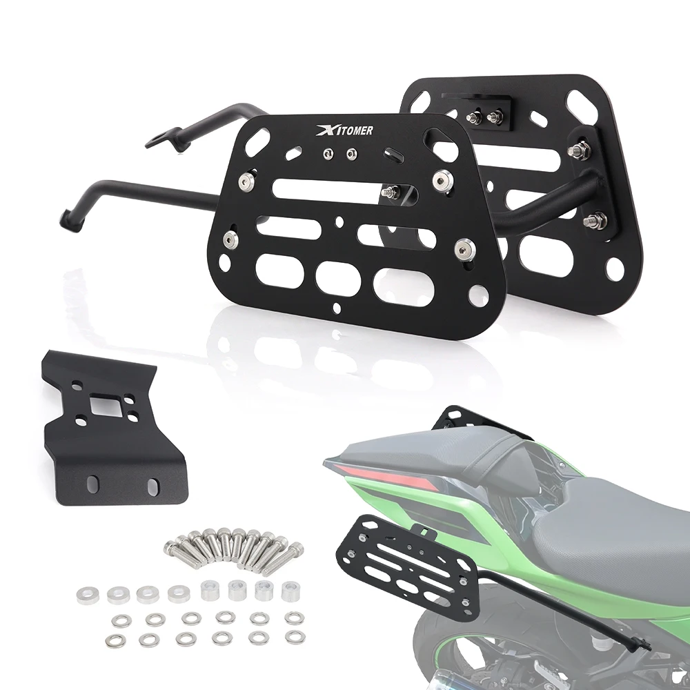 Motorcycle Side Luggage Rack Pannier Racks Saddlebag Support Racks NINJA400 / Z400 2019 2020 2021 2022 2023 2024 For Kawasaki
