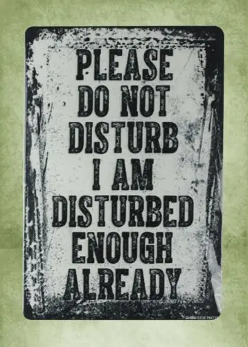 indoor outdoor reproductions Please do not disturb tin metal sign