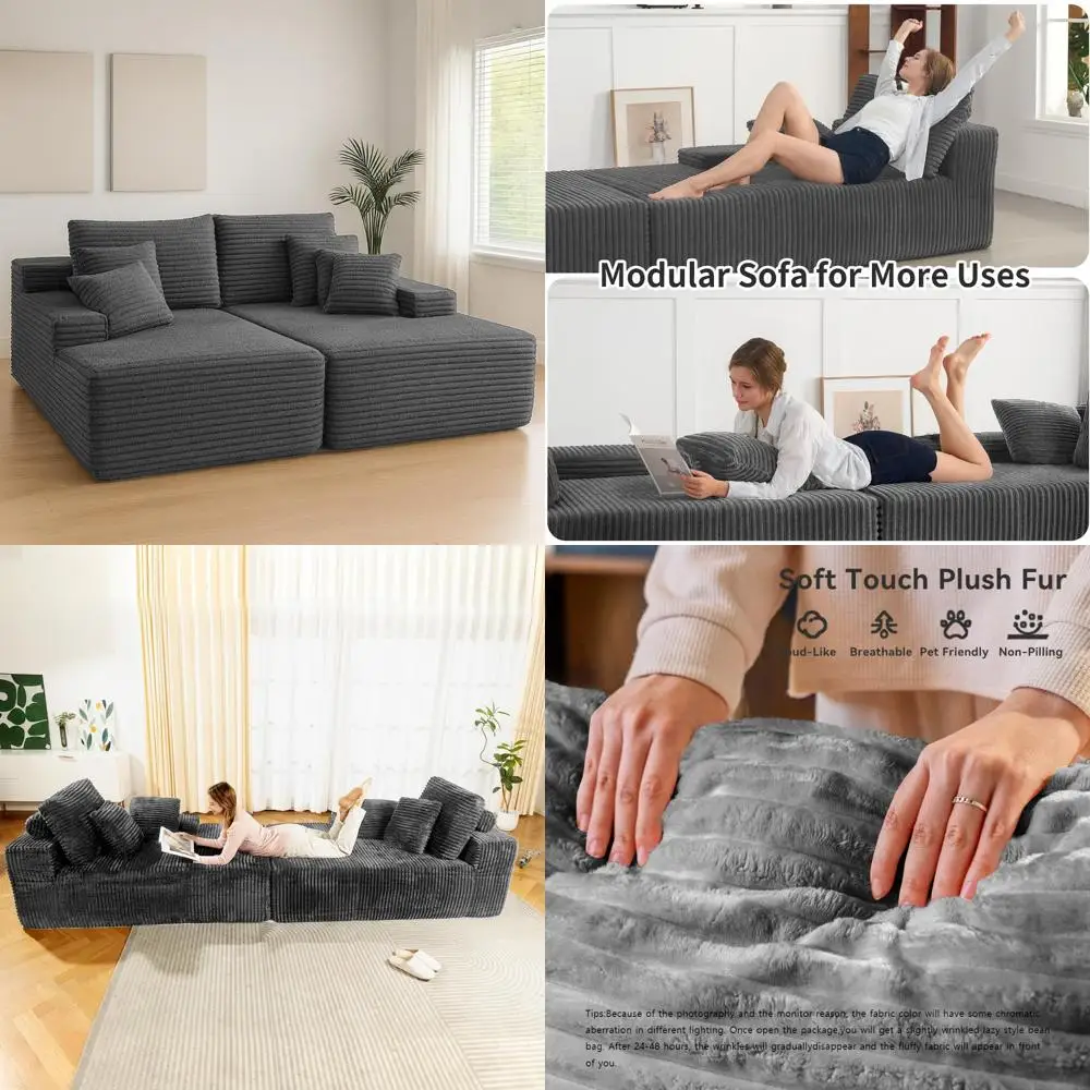 أريكة نوم منجدة كبيرة الحجم، سرير أريكة سحابي مريح، كرسي صالة للجلوس العميق لغرفة المعيشة، كرسي استرخاء داخلي #1