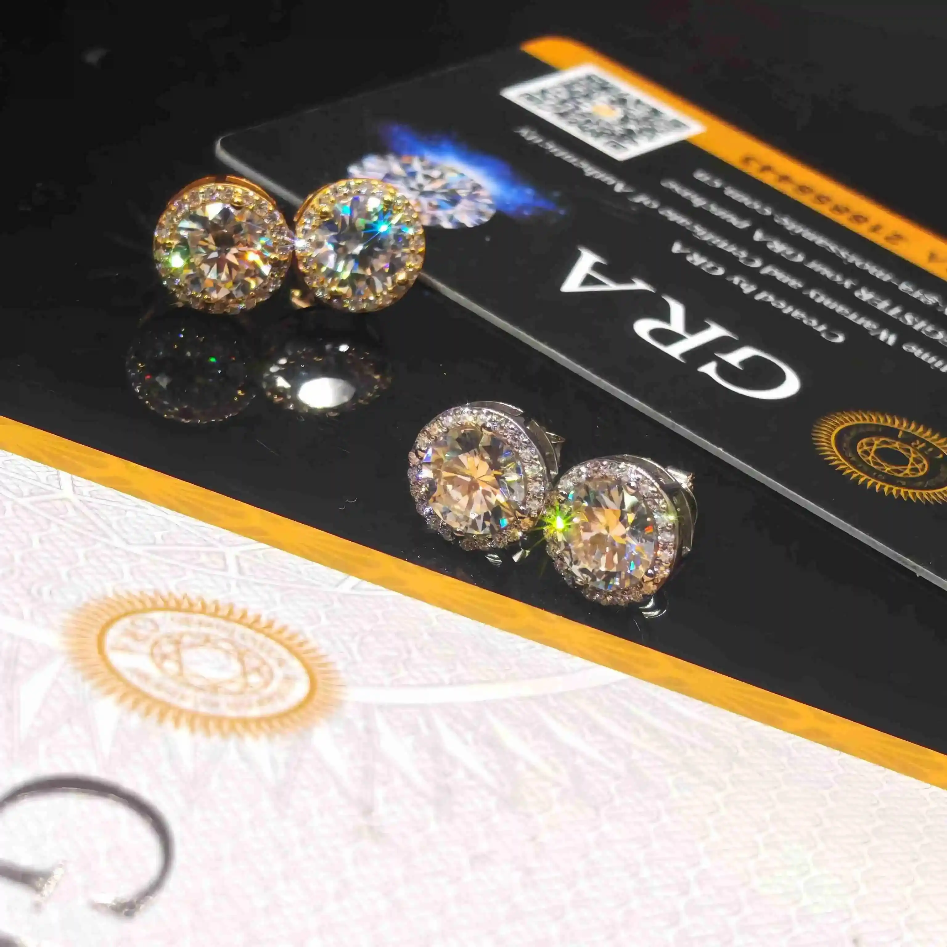 

D VVS1 Moissanite Stud 0.5ct/1ct/2ct VVS 925 Sterling Silver Halo Diamond Earrings With GRA Certificate Men Women Jewelry