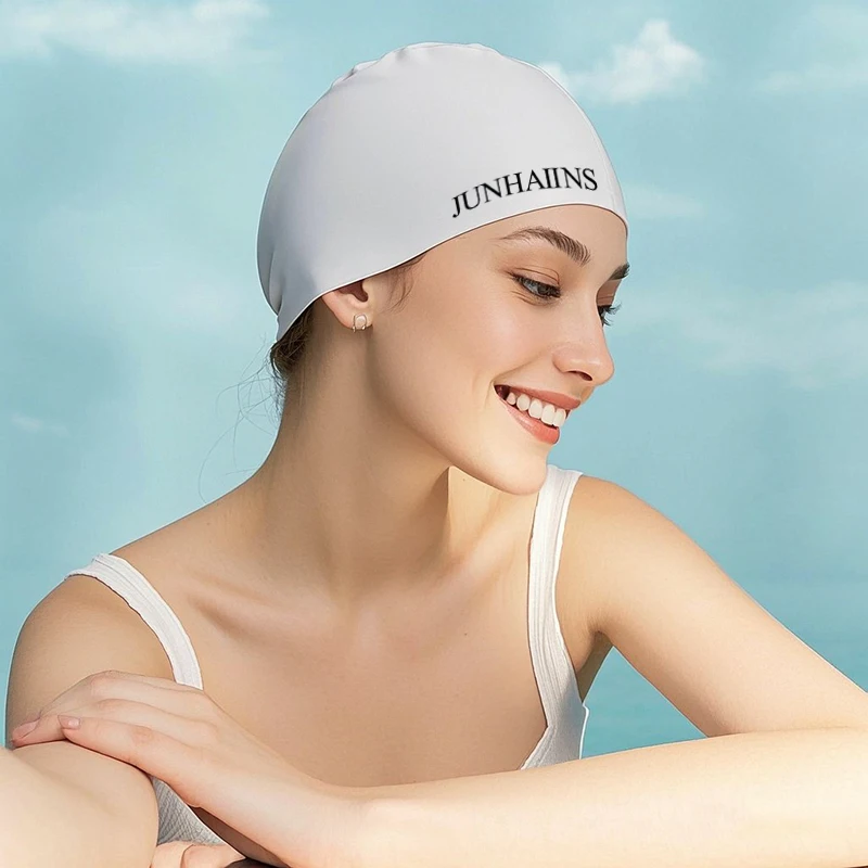 Swimming Cap Adult Pure Color Silicone Waterproof Swim Elastic Protection Swimming Equipment With Nose Clip And Earplugs