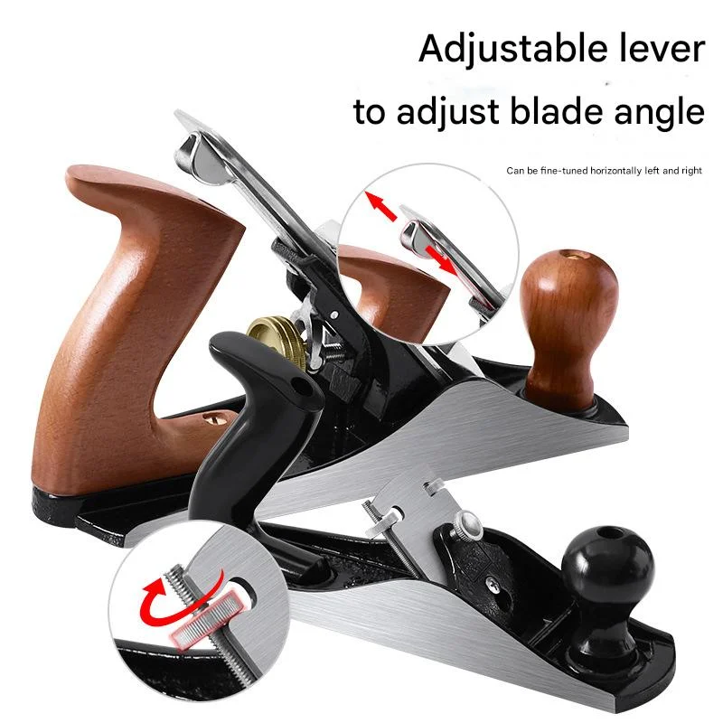 Planer Kayu Presisi dari Besi Cor untuk Finishing Permukaan Kayu Keras dan Lunak, dalam Kotak Penyimpanan Kayu